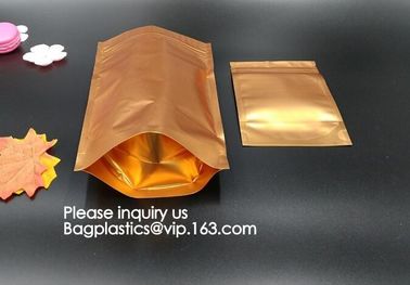 Zip Lock Bags Resealable Custom Aluminum Foil  Metalized Bag, Nylon Retort Pouch For Frozen Food Tear Notch supplier