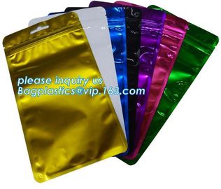 Aluminum Foil Flexible Metallized Flat Pouch Packaging Bags, Doypack chips, Resealable Mylar Stand Up Pouch supplier