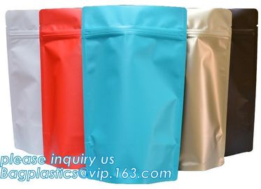 Aluminum Foil Flexible Metallized Flat Pouch Packaging Bags, Doypack chips, Resealable Mylar Stand Up Pouch supplier
