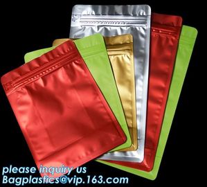 Foil Food Packaging Metallized Zipper Standing Up Pouch Bag, Foil Lined, High Barrier, Moisture Proof supplier