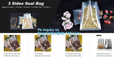 Flat Bottom Pouches Popcorn Candy flat Bottom Square Bottom Resealable ziplock, holographic rainbow color supplier