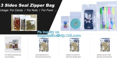 mylar plastic bag Metallized Zipper Pouch Bag For Weed Packaging, Three Side Sealed Moisture Barrier Bag supplier