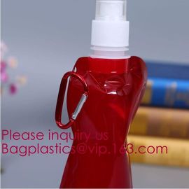 Environmental Cartoon Foldable Water Bottle Bag,BPA Free Plastic Custom Logo Printed Bottle Foldable Drinking Collapsibl supplier