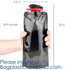 Promotional Customized Foldable Water Bottle Bag,Eco-Friendly Customized Foldable Plastic Flexible Drinking Water Bottle supplier