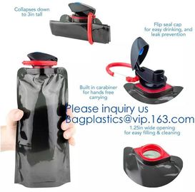 Promotional Customized Foldable Water Bottle Bag,Eco-Friendly Customized Foldable Plastic Flexible Drinking Water Bottle supplier