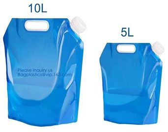 1 Gallon 4L foldable plastic bottle bag Foldable water bag,logo printed foldable water bottle bag,Reusable Outdoor Water supplier