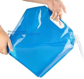 1 Gallon 4L foldable plastic bottle bag Foldable water bag,logo printed foldable water bottle bag,Reusable Outdoor Water supplier