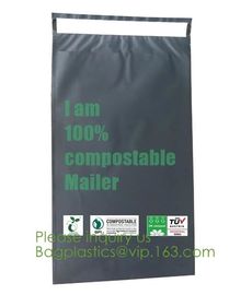 Eco-Friendly waterproof durable grey/white PLA biodegradable courier bags,100% compostable and biodegradable Courier Env supplier