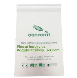 Cheap factory direct biodegradable courier bags with EN13432 BPI OK compost home ASTM D6400 certificates BAGPLASTICS PAC supplier