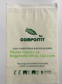 Cheap factory direct biodegradable courier bags with EN13432 BPI OK compost home ASTM D6400 certificates BAGPLASTICS PAC supplier