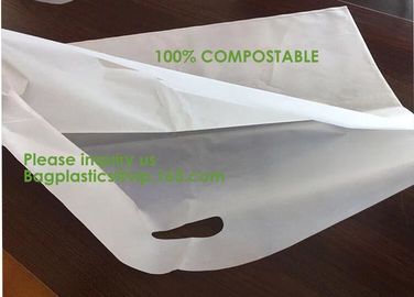 Compostable biodegradable packaging mailing bag with handle,Biodegradable compostable plastic courier shipping envelope supplier