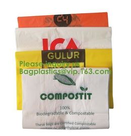 Custom Cornstarch 100% Compostable Biodegradable Trash bag,PLA compostable plastic fresh vegetables packaging bag PBAT supplier