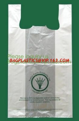 Eco friendly Compostable Dog Poop Bags Shopping bags Supermarket Shopping Bags T-shirt Bags Compostable Bags Trash Bags supplier
