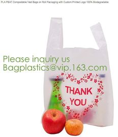 Organic Recycling and compostable bag,Eco friendly Compostable,compostable biobased plastic tshirt bag bagease bagplasti supplier