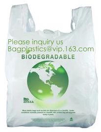 Organic Recycling and compostable bag,Eco friendly Compostable,compostable biobased plastic tshirt bag bagease bagplasti supplier