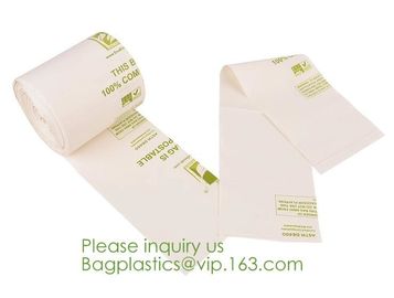 Wholesale Cornstarch 100% biodegradable and Compostable Custom T-shirt Shopping Packaging Bag On Roll,bagplastics bageas supplier