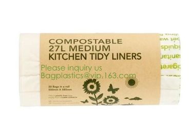 Eco-friendly Roll Compostable Plastic Bag Drawstring Biodegradable Garbage Bags,cornstarch custom compostable biodegrada supplier