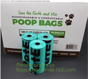 factory supplier Compostable Recyclable Clear Poly Bags Custom Logo Seal Garbage Bag,dog poop bag, doggy bag, pet suppli supplier