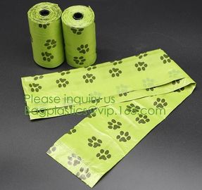 Corn starch PLA 100% Compostable dog poop bag biodegradable waste bags, waste disposable, disposable consumbles, bagease supplier