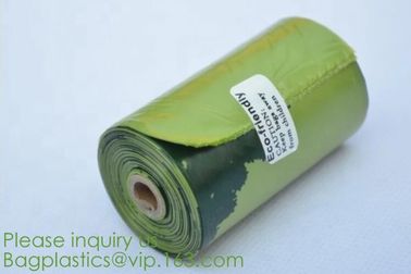 custom size 100% biodegradable EN13432 compostable trash bags from China factory,OK COMPOST bio degradable plastic bag supplier