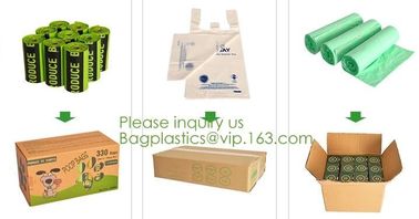 eco friendly compostable biodegradable plastic t-shirt shopping bags,Recycle kitchen the pack 100 biodegradable cornstar supplier