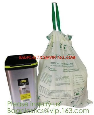 Drawstring Drawtape liner sacks, sachets, closure,shopping biodegradable compostable clear plastic grocery shopping bag, supplier