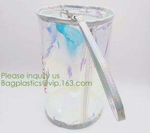 holographic pvc bags, holographic packs, holographic pouch bags, holographic metialized cosmetic make up, holographic PU supplier