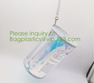 holographic pvc bags, holographic packs, holographic pouch bags, holographic metialized cosmetic make up, holographic PU supplier