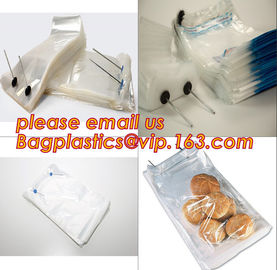 China supply clear food grade poly wicket bags ice bags bread bags with printing,food grade Poly wicket bags bagease pac supplier