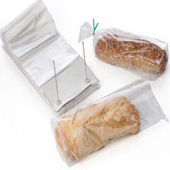 Bakery use FDA approved food grade custom logo clear 30microns wicketted pe bags for bread,micro-perforated plastic bag supplier