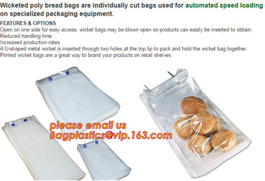 Bakery use FDA approved food grade custom logo clear 30microns wicketted pe bags for bread,micro-perforated plastic bag supplier