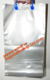 Virgin PE Reclosable Clear Flat Plastic Wicketted bag for packing food,Side Sealed Wicket Bag with Metal on the Blocked supplier