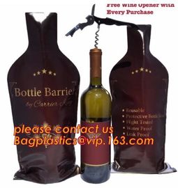 Leak Proof Reusable Safe Travel Storage Wine Shipper Bags Disposable Wine Bottle Plastic Bubble Protector Travel Bags Po supplier