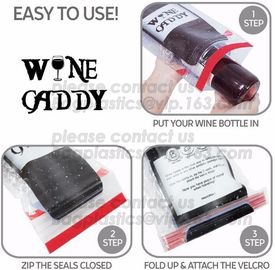 Leak Proof Reusable Safe Travel Storage Wine Shipper Bags Disposable Wine Bottle Plastic Bubble Protector Travel Bags Po supplier