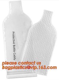 Bottle Protective Zip sealed liquor bubble bags bottle protector Travelling liquor bubble sleeves air wine bubble bags supplier