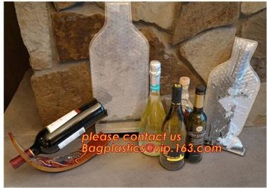 Leakproof PVC wine Protector bag Anti-Shock Reusable Plastic PVC Inflatable Bubble Liner Protective Pac Red Wine Bags Pr supplier