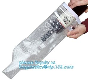 Reusable Wine Bottle Protector for Double Layer Bubble Wine Bottle Protector, Bottle Transport Bag,Leak Proof Travel Bag supplier