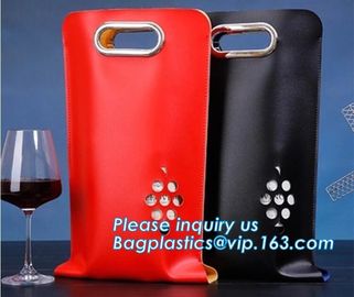 Eco friendly Neoprene 2 Pack Bottle Carrier Extra Thick Insulated Baby Bottle Cooler Bag Tote Wine Bottle Protector pack supplier