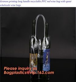 Eco friendly LONG HANDLE RECYCLABLE PVC WINE BAG, CARRIER BAG,HANDY BAG,GIFT WINE BAG,PROMOTION, PROMOTIONAL PRODUCTS PA supplier