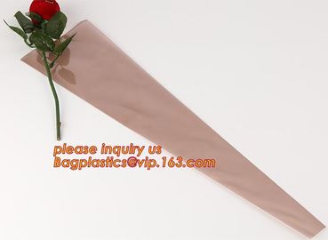 BOPP CPP Plastic fresh flower sleeve,romantic Valentine wrapping plastic flower sleeve,BOPP flower wrapping sleeve PACK supplier