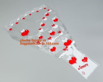 Customized flower sleeve for Valentine/romantic flower wrapping,Cylinder Shaped flower box clear plastic flower sleeve supplier