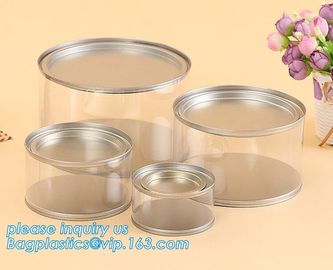 1 gallon clear plastic paint cans for packaging,Plastic Food Grade Clear PET Can Round Food Storage Container Screw Lid supplier