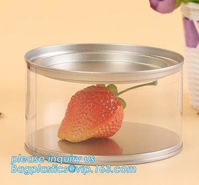 1 gallon clear plastic paint cans for packaging,Plastic Food Grade Clear PET Can Round Food Storage Container Screw Lid supplier