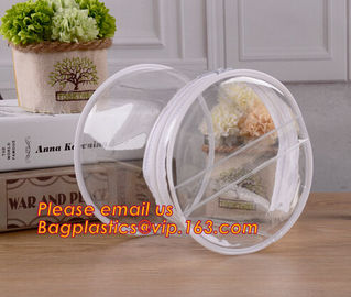 clear cylinder circular promotional storage pvc zipper closure cosmetic bags, barrel bags, cylinder packing vacuum cup p supplier