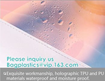 HOLOGRAPHIC MAKEUP BAG, PU TPU MATERIAL MAKEUP travel wash bag waterproof makeup bag cosmetic bags, ECO FIRENDLY PACKAGE supplier