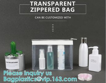 ZIPPERED BAGS, makeup cosmetic bag, travel BAG, Cosmetic Swimwear Sand beach Clear Cylinder PVC Bag For Women Makeup Tr supplier