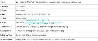 ZIPPERED BAGS, makeup cosmetic bag, travel BAG, Cosmetic Swimwear Sand beach Clear Cylinder PVC Bag For Women Makeup Tr supplier