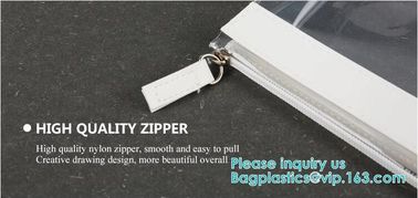 ZIPPERED BAGS, makeup cosmetic bag, travel BAG, Cosmetic Swimwear Sand beach Clear Cylinder PVC Bag For Women Makeup Tr supplier