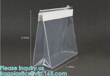 ZIPPERED BAGS, makeup cosmetic bag, travel BAG, Cosmetic Swimwear Sand beach Clear Cylinder PVC Bag For Women Makeup Tr supplier