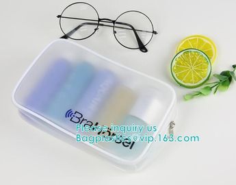 Environmental Material Customized EVA PVC CPE frosted slider bag zipper bag, Slider Zipper Pouch Stationery Bag supplier